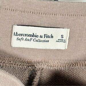 Abercrombie & Fitch Soft A&F Crew Joggers with Stripe Detailing- Mauve